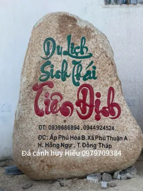 Đá Cảnh Tự Nhiên Khắc Chữ Thư Pháp Theo Yêu Cầu